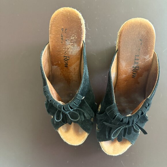 Jaimo Espadrilles x 5th & Row Black Suede Platform Sandals– Size 38 - Picture 7 of 7